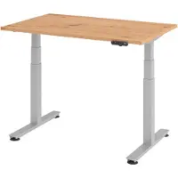 Hammerbacher -Sitz-Steh-Schreibtisch el.120x80cm Asteiche-VXDSM12/R/S