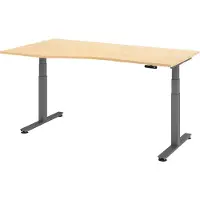 Hammerbacher Sitz-Steh-Schreibtisch el.180x100/80cm Ahorn