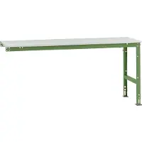 Manuflex Ansatztisch UNIVERSAL Standard, 2000 x 800 mm, Kunststoff lichtgrau, resedagrün