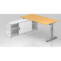 Hammerbacher Anbauschreibtisch OSE16, 160 x 80 cm