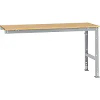 Manuflex Ansatztisch UNIVERSAL Standard, 1750 x 800 mm, Multiplex natur, alusilber