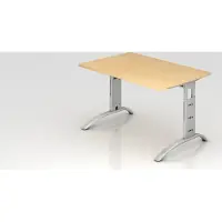 Hjh OFFICE PRO FARO 12 S - 120 x 80 Ahorn/Silber höhenverstellbar