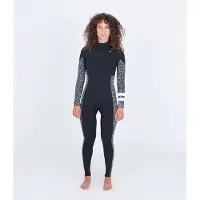 Hurley Plus Printed 4/3 Mm Neoprenanzug Mit Langem Arm Und Reißverschluss Am Brustkorb Für Damen