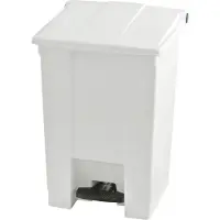Rubbermaid Step-On Tretabfalleimer, 45,4 l, Rechteckig, Hart-Polyethylen (HDPE), Polypropylen (PP), Weiß, Terrasse, FM, UV, OSHA