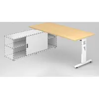 Hammerbacher Anbauschreibtisch OSE19, 180 x 80 cm