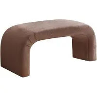 Hannah Home | Bank Nuu Bouclé Bruin Teddystof 106x46x45 cm | NADUVI