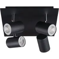 Kanlux S.A. EVALO 10W Decken-/Wandspot, Aluminium, Schwarz/Chrom, IP20, GU10