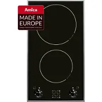 Amica KMC 13280 E, Schwarz, Integriert, Keramik, Keramik, 2 Zone(n), 2 Zone(n)