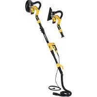 Powerplus Trockenbauschleifer POWX 0477, 710 Watt, Rundkopf- und Dreiecksschleifer, Teleskoprohr bis 165 cm inkl. Tragetasche und Schleifpads