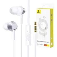 Baseus ENCOK HZ11 3.5MM MİKROFONLU KULAKLIK-BEYAZ, Kabelgebunden, Anrufe/Musik/Sport/Alltag, Kopfhörer, Weiß