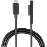 4smarts 468683, Sync-/Ladekabel, Microsoft, Surface Pro 6 Pro 5 Pro 4 Pro 3, Surface Book, Surface Go, Surface Laptop, Schwarz, 1 m, 20 g