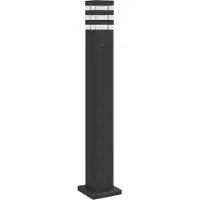 vidaXL Wegeleuchte mit Steckdose Schwarz 80 cm Aluminium