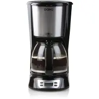 Domo DO708K Filterkaffeemaschine, Glaskanne, 12 Tassen, Zeitschaltuhr