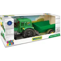 Wader Bauerntraktor mit Anhänger in einer Kiste