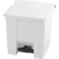 Rubbermaid Step-On 6143, 30,3 l, Rechteckig, Hart-Polyethylen (HDPE), Polypropylen (PP), Weiß, Terrasse, FM, UV, OSHA