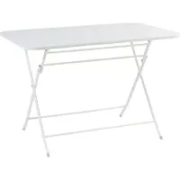 En.casa Klapptisch ‘Sande’ rechteckig Stahl 71x70x110 cm Weiß