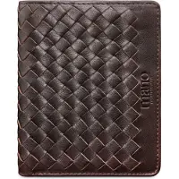 Mano Leder Geldbörse Don Luca Coin Wallet with Flap Dark Brown dunkelbraun