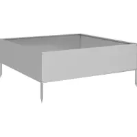 vidaXL Hochbeet 100x100x41 cm Verzinkter Stahl