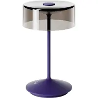 Sigor Akku-Glasleuchte Numotion 265mm pflaumenblau Tischleuchte 2,2W FlexMood 2200K/2700K IP54 Ra85 dimmbar