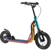 Star Scooter Tretroller Kinderroller ab 6-7 Jahre | 12 Zoll 10 Zoll Mixed Edition | Chrom