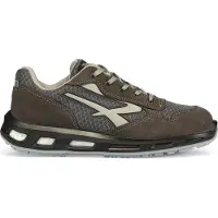 U Power Red Lion Push, Unisex-Sicherheitsschuhe, leichte, flexible, pannensichere Lederturnschuhe, mit Infinergy-Einsatz, mit Aluminium-Zehenkappen - Grey 45