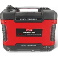 Stier Stromerzeuger Premium SNS-190, Strom Generator, Benzin, 4l Tankvolumen, 21,5 Kg, Stromaggregat, leise: 59 dB(A), 4-Takt Motor, Inverter Stromaggregat, Ölsensor & Eco-Modus, Laufzeit bis zu 6h