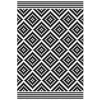 Jet-Line Kunststoffteppich Garten Teppich Outdoor Terrasse Modell: Austin in schwarz 150x240cm Modernes Design Hochwertige Qualität keine Fussel oder Flusen
