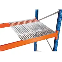 Schulte Lagertechnik Holmbündig einlegbarer Gitterrost für Palettenregale, B 2225 x T 1100 mm, für Holmtiefe 50 mm, verzinkt, 2 Stück
