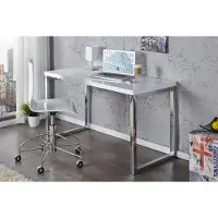 Riess Moderner Schreibtisch WHITE DESK 120cm weiß Hochglanz Bürotisch Laptoptisch