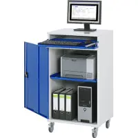RAU Computer-Schrank Typ 650-M60, B 650 x T 520 x H 1060 mm, mobil