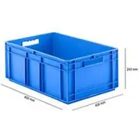Ssi Euro Box Serie EF 6240, aus PP, Inhalt 47,5 L, geschlossene Wände, blau, Unterfassgriff