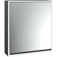 Emco loft Lichtspiegelschrank, 600mm, Aufputzmodell, schwarz/spiegel, 979813302