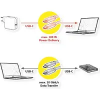 Roline USB 3.2 Gen 2 kompatibles Kabel, USB C-C, ST/ST, 4K UHD-1, 10Gbit/s, Emark, 100W, schwarz, 5 m