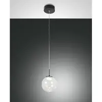 FABAS LUCE Ariel - Transparente Einzelpendelleuchte von - Dimmbare 8-W-LED - Deckenleuchte im modernen Design