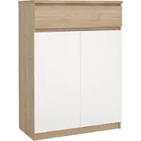 Die Möbelfundgrube Schuhschrank Jackson Hickory weiß 80 x 111 cm - NAIA