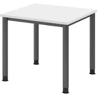 Hammerbacher Schreibtisch 4Fuss-rd.80x80cm Weiss/Graphit