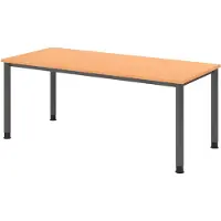 Hammerbacher Schreibtisch 4Fuss-rd.180x80cm Buche/Graphit