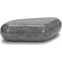STONES Sasso medium - Couchtisch (52 x 98 x 27 h) aus grauem Fossilstein