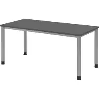 Hammerbacher Schreibtisch 4Fuss-rd.160x80cm Graphit/Silber