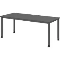 Hammerbacher Schreibtisch 4Fuss-rd.180x80cm Graphit/Graphit