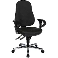 Topstar Bürostuhl Support Syncro Deluxe, 8559U G22 Stoff anthrazit, Gestell chrom