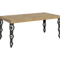 Itamoby Ausziehbarer Tisch 90x180/440 cm Gestell Karamay Eiche Natur Anthrazit