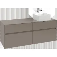 Villeroy & Boch V&B Waschtischunterschrank Collaro 140x54,8x50cm, WT rechts, white oak