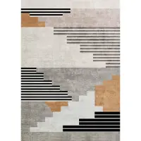Bamyum Carie Bedruckter Teppich Chenille-Druck Maschinell Hergestellt 160 x 230 cm