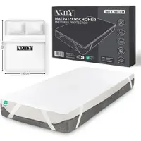Vaily Matratzenschoner 180 x 200 cm Wasserdichter und Waschbare Matratzenauflage / Matratzenschutz