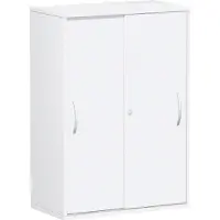 Geramöbel Schiebetürenschrank 3 Ordnerhöhen Flex Weiss 118,2x80x42,5cm