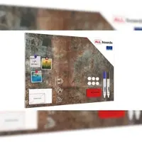 Allboards Metallische Magnettafel ROST KORROSION 90x60cm Memoboard für jede Art von Magneten + 4 Marker, 10 Magnete und Schwamm im Lieferumfang