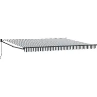 vidaXL Markise Einziehbar Anthrazit und Weiß 4,5x3 m Stoff & Aluminium