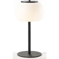 HPI Home Product Import GmbH LED-Tischlampe - H 33 cm - Schwarz - Weiß - Metall - Glas