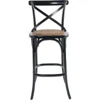 Signature - Barhocker aus Massivholz und Wiener Geflecht L50 cm - BISTROT